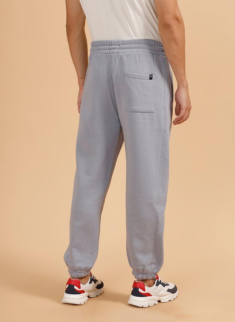 Wrogn Heavy GSM Relaxed Fit Jogger | Grey - Image 3